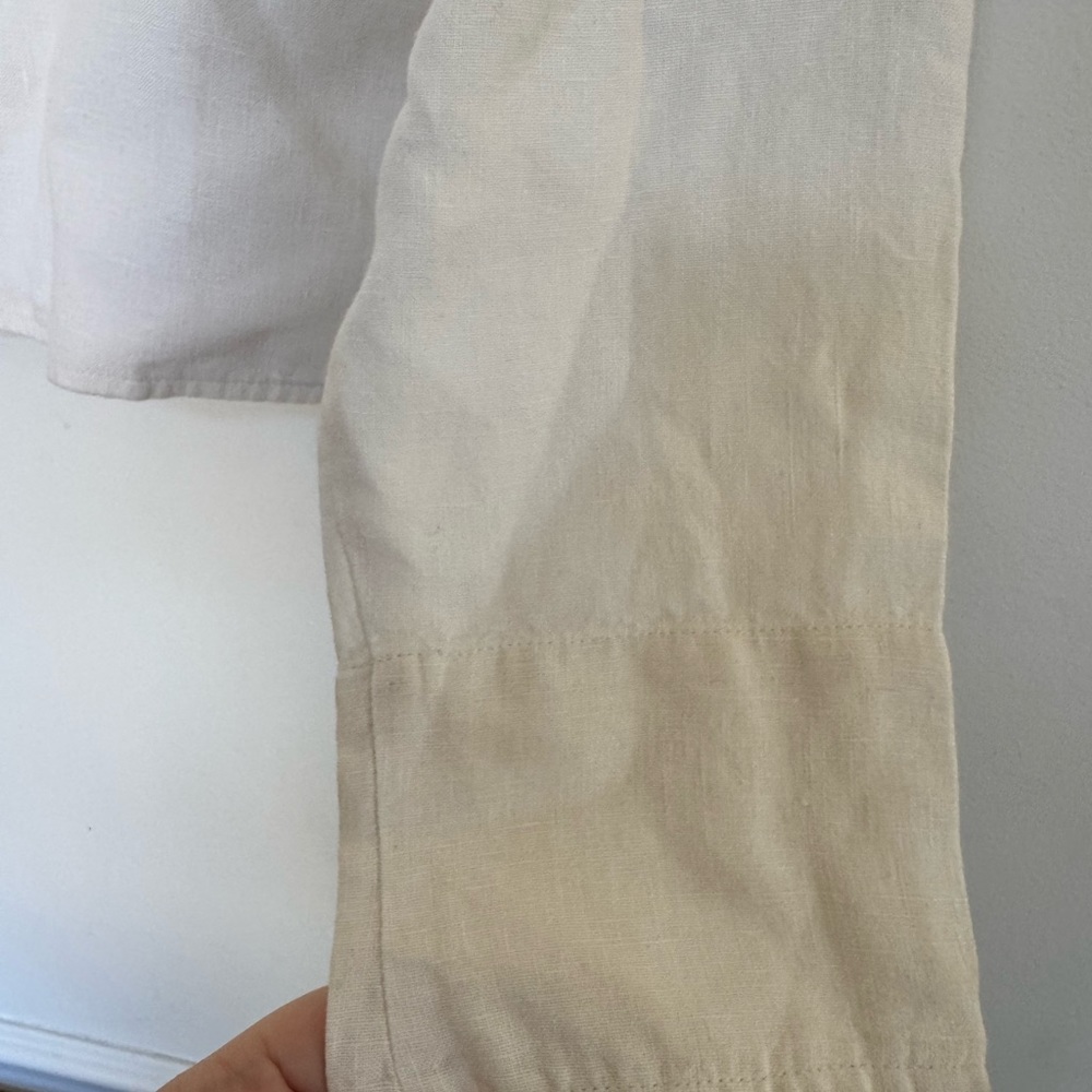 Flax White Button-Up Jacket Classic - image 5